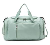 Mochila de Gimnasio con Compartimento for Zapatos, petate Deportivo for el Fin de Semana, seco, húmedo, Separado for Viajes de natación y Yoga(Groen)