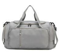 Mochila de Gimnasio con Compartimento for Zapatos, petate Deportivo for el Fin de Semana, seco, húmedo, Separado for Viajes de natación y Yoga(Grey)