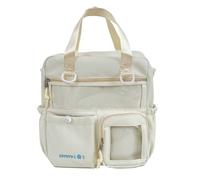 Mochila de gran capacidad transparente para la escuela, mochila de hombro, bolsa cruzada, mochila casual, bolso de mano, bandolera, bandolera, blanco, Add pendant