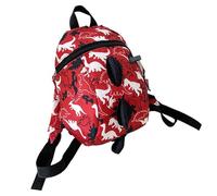 Mochila de guardería para niños, book book para niños | Las correas ajustables incluyen mochila para niños | Candatura lisa de Oxford Slude impermeable resistente a las manchas, rojo, riferimento