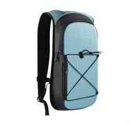 Mochila de hidratación de 7 litros con 1 depósito de 5 litros para caminatas de día y diversión al aire libre (azul)