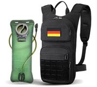 Mochila de hidratación táctica con vejiga de agua de 3 litros: mochila militar MOLLE de día para senderismo y caza para hombres y mujeres