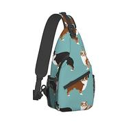 Mochila de hombro con honda de moda, bolso, perros pastores australianos Art Chest Sling Shoulder Mochilas Bolsas, Mochila de herramientas, Bolsas de gimnasia Saco Mochila Mochila al aire libre para