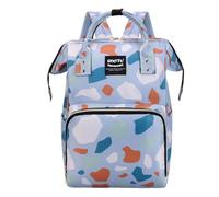 Mochila de hombro de gran capacidad para mamá, elegante bolsa de pañales de tela Oxford con bolsillo aislado, bolsa de pañales multifunción