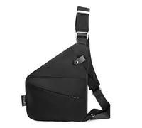 Mochila de Hombro, Mochila de Pecho, Mochila Informal de Senderismo, Mochila Bandolera multifunción antirrobo for Hombre y Mujer.(Black,Left)