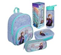 Mochila de jardín de infantes La Frozen - Personalizable con nombre - Juego de mochila para niños, Set 3 - Kit completo, 25 x 31 x 10 cm