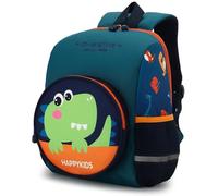 Mochila de jardín de infantes, mochila de dinosaurio, mochila preescolar, mochila infantil de 2 a 7 años, 33 cm con correa para el pecho, a partir de 3 años para la escuela y guardería, color verde