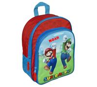Mochila de jardín infantil Undercover Super Mario para niños - Personalizada con nombre - Mochila infantil con bolsillo frontal - 2 compartimentos 25x31x10 cm, 25 x 31 x 10 cm, dibujos animados