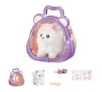 Mochila de Juguete para Mascotas Maleta de Juguete para Caminar y Hablar con acciones de Animales simuladas niños Regalo para niños pequeños Mochila de Felpa para Mascotas con Funciones