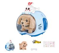 Mochila de Juguete para Mascotas Maleta de Juguete para Caminar y Hablar con acciones de Animales simuladas niños Regalo para niños pequeños Mochila de Felpa para Mascotas con Funciones