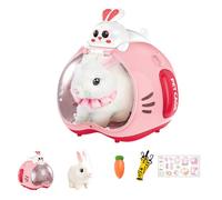 Mochila de Juguete para Mascotas Maleta de Juguete para Caminar y Hablar con acciones de Animales simuladas niños Regalo para niños pequeños Mochila de Felpa para Mascotas con Funciones