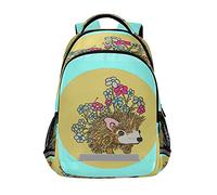 Mochila de Lona de poliéster con patrón Floral, Casual, para Viajes, Universidad, Escuela, para Hombres, Mujeres, niños, Erizo, 5, Grande