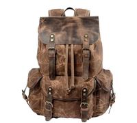 Mochila de lona for hombre, mochila vintage de trekking, mochila clásica de lona encerada, mochila pequeña for hombre, mochila de lona elegante, mochila duradera for la escuela, mochila de lona for ex