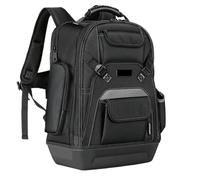 Mochila de lona resistente for herramientas, bolsa con múltiples bolsillos y base plástico for electricistas carpinteros Mochila de Herramientas