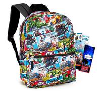 Mochila de los Vengadores de Marvel para ni os y ni as - Pack de 2 piezas con mochila escolar de 40 cm y pegatinas (Material escolar de los Venga