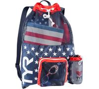 Tyr Mochila Big Mesh Mummy, malla y bolsillo, unisex adulto, rojo/azul marino, 20 L