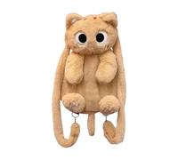 Mochila De Mascotas De Felpa - Mochila De Gato De Dibujos Animados Borrosa, Bolsa De Peluche Suave Para | Lindo Libro De Viaje Para Niñas Y Niños Mochila De Almacenamiento Ligero Para Cr, amarillo, Se