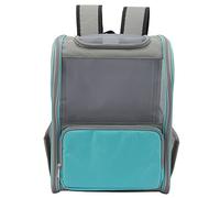 Mochila de Mascotas Qanyegn, Mochila portadora de Mascotas, Mochila para Perros de Gato Transpirable para Caminar Viajes al Aire Libre, Mantenga a Las Mascotas hasta 16.5 Libras (Blue)