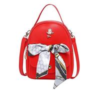 Mochila de mensajero para hombro, bolso para teléfono, letra pequeña, a la moda, para mujer, mochila pequeña para niños, rosso, Talla única