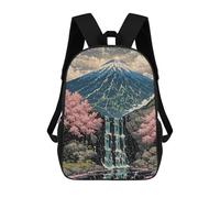 Mochila De Moda Impresa En 3D Para Niños Mount Fuji And Cherry Blossoms Sakura Japan Landscape Mochila Escolar Para Niños Y Niñas, Mochilas Escolares Para Primaria, Mochilas Para Adolescentes 17inch