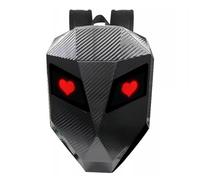Mochila de Motocicleta para Hombres, DIY Mochila LED Programable de Gran Capacidad Carcasa Rígida 3D Impermeable Fibra de Carbono Pantalla a Color Texturizada Mochila para