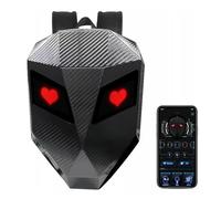 Mochila de Motocicleta para Hombres, Mochila de Motocicleta Programable, Mochila LED de Carcasa Dura, Mochila Digital con Textura de Fibra de Carbono Impermeable para Motocicleta