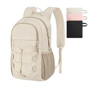 Mochila de nailon de 15 L con correa ajustable para laptop, mochila ligera de senderismo, plegable, para hombres y mujeres, al aire libre, turismo, White, 15.35 x 10 x 6.18 inches, Casual