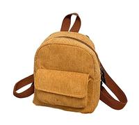 Mochila de pana de terciopelo simple de moda 2022 para hombre o bolsas de hombro, Brown, Talla única