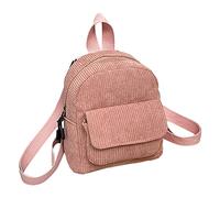 Mochila de pana de terciopelo simple de moda 2022 para hombre o bolsas de hombro, Pink, Talla única