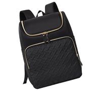 Mochila de pañales grande multiusos resistente al agua y a prueba de fugas con múltiples bolsillos, elegante mochila para madre, Negro