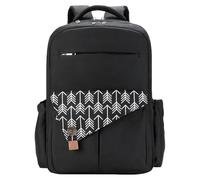 Mochila de pañales para mamá,grandes bolsas de pañales - Bolsa de pañales para mochila de mamá de dos capas,Bolsa impermeable multifunción para ropa, gran capacidad, Negro , Se référer au descriptif