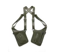 Mochila de Paquete Oculto Bolso Retro Tipo Bandolera for Hombre, Tipo Chaleco for Exteriores(Verde)