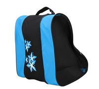 Mochila de Patín de Ruedas de Nailon de 3 Capas, Bolso de un Solo Hombro, Mochila Deportiva de Ocio (Azul)