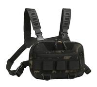 Mochila de pecho para hombre - Bolsa de pecho de tela Oxford de 20 litros, mochila de chaleco multifuncional, mochila de transporte frontal ligera con panel de malla ventilada y diseño organizado