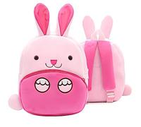 Mochila de peluche con forma de animalitos para niños/as de hasta 4 años: suave, cómoda y divertida.(conejo)