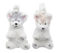 Mochila De Peluche Para Cachorros, De Juguete Para Perros Schnauzer De Pelo Largo, Linda Mchila De Viaje Para Perros Desaliñados, Mochila Escolar De Animales De Felpa Suave Para Mujeres, Adorab