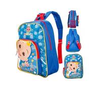 Mochila de personajes para niños con bolsillo frontal para niños, bolsa de viaje de lujo para la escuela y guardería, multicolor, Talla única