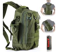 Mochila de pesca con cajas de aparejos, bolsa de aparejos de pesca con soporte para caña de pescar para exteriores, mochila versátil de senderismo, bolsa táctica ligera, bolsa de hombro doble verde