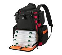Mochila de pesca - Equipo de pesca impermeable | Bolsa de almacenamiento | Tela Oxford resistente al agua, soporte de bastón, organización de hardware, transporte de hombro, viajes en el tanque del