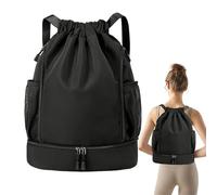 Mochila de piscina, impermeable, 45 x 16 x 33 cm, 17,72 x 6,3 x 12,99 in Sandproof Swim Daypack, Lightweight Storage Design, Portable Travel Gear for Men, Women, Kids, Gym, Swimmers, Negro , Se