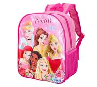 Mochila de princesa Disney para niños, mochila de primera calidad, con personajes para niñas, bolsa de transporte con correas ajustables para el hombro, rosa, M