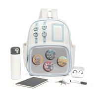 Mochila De PU,Bolso Organizador Para Mostrar Insignias Bonito,Mochila Para Exposición De Chapas | Para Trabajo Fitness Deporte Cotidiano Viaje Equipaje Senderismo Convención De Cómics Aire Libre