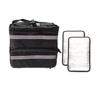 Mochila de Reparto de Pizza Aislada de Gran Capacidad de 50 litros con Capa Expandible y Forro de Papel de Aluminio - Bolsa Térmica para Comida para Llevar para Camping,