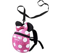 Mochila de seguridad para niños y niñas con arnés antipérdida, con correa de seguridad para bebés de 1 a 5 años de edad, Rojo rosa