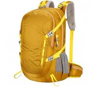Mochila de senderismo, 40 L, ligera, plegable, impermeable, mochila portátil duradera para camping, montañismo, ciclismo y escalada en roca, Amarillo, 33*20*53cm
