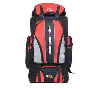 Mochila de senderismo al aire libre, mochila de camping, bolsa de hombro deportiva, cubos de viaje de gran capacidad para empacar mochila de compresión, rosso, Talla única