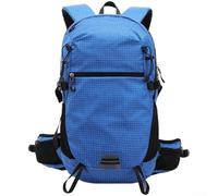 Mochila de senderismo con separación húmeda seca Construcción de nailon resistente al agua y elementos de seguridad reflectantes para condiciones nocturnas (azul)