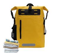 Mochila de senderismo impermeable, bolsa de hombro para deportes al aire libre, cierre enrollable de 25 L, bolsa seca para escalada de montaña, viajeros urbanos, fotografía, kayak, viajeros, amarillo