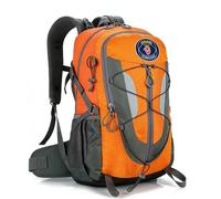 Mochila de Senderismo Impermeable Classic Swedish Car Enthusiast, para Hombre y Mujer, Grande Multi-Compartimentos, Senderismo(Orange)