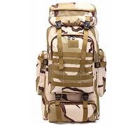 Mochila De Senderismo Mochila - Mochila Del Ejército De Asalto Con Cincha - Capacidad De 80L - Mochila De Camuflaje Impermeable For Escalada, Senderismo, Ideal For Acampar, Cazar, Hacer Senderismo, Av